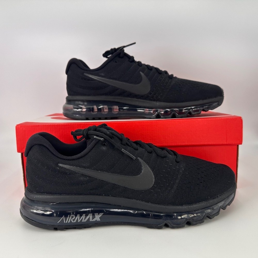 Nike Air Max 2017 Shoes Triple Black 849559-004 Men's NEW
